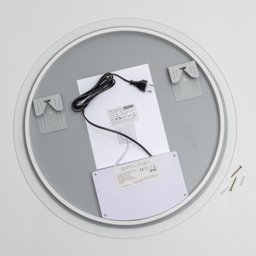 Brilagi - LED RGBW Grijano ogledalo za kupaonicu CLARA PRO LED/18,5W/230V Ø 60 cm IP44 CRI 90 s mogućnošću prigušivanja + CCT