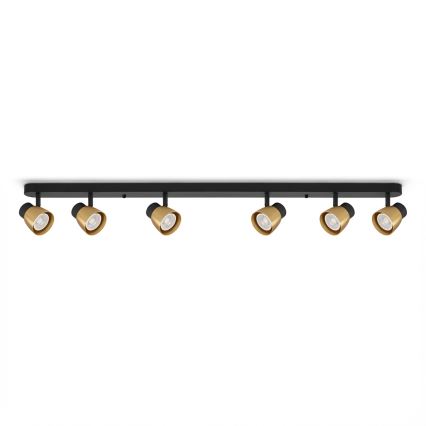 Brilagi - LED RGBW prigušiva reflektorska svjetiljka NUGGET 6xGU10/6,5W/230V 2700-6500K Wi-Fi crna/zlatna