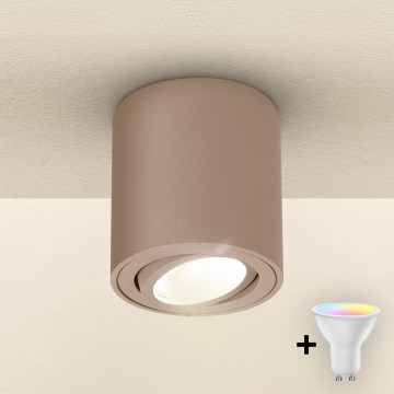 Brilagi - LED RGBW prigušivo spot svjetlo MIA 1xGU10/4,8W/230V 3000K 84x80 mm bež + daljinski upravljač
