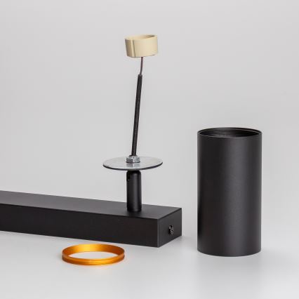 Brilagi - LED RGBW prigušivo ugradno svjetlo SELE 2xGU10/4,8W/230V 3000K crno/zlatno + daljinski upravljač