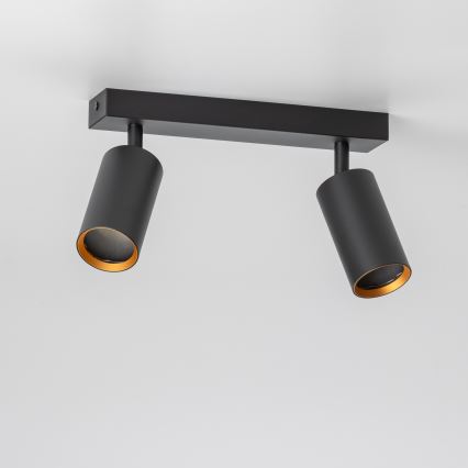 Brilagi - LED RGBW prigušivo ugradno svjetlo SELE 2xGU10/6W/230V 3000K crno/zlatno + daljinski upravljač