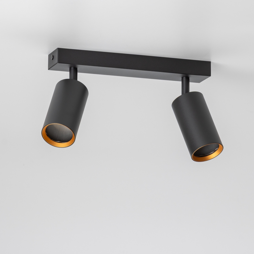 Brilagi - LED RGBW prigušivo ugradno svjetlo SELE 2xGU10/6W/230V 3000K crno/zlatno + daljinski upravljač