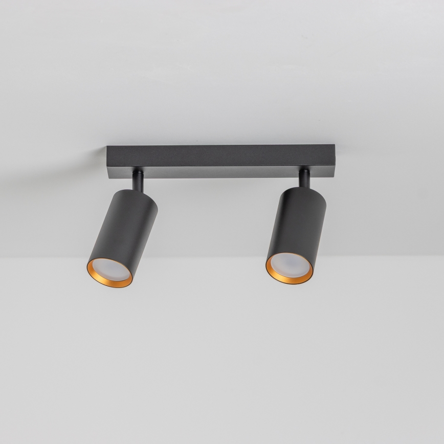Brilagi - LED RGBW prigušivo ugradno svjetlo SELE 2xGU10/6W/230V 3000K crno/zlatno + daljinski upravljač