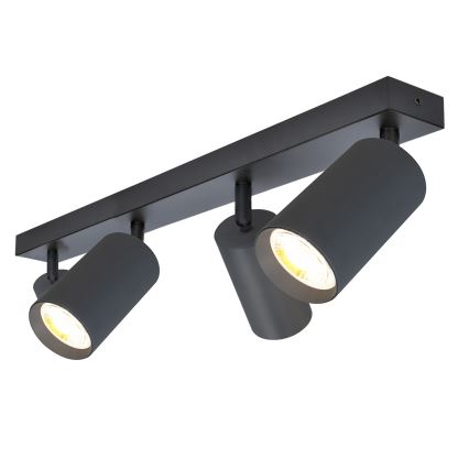 Brilagi - LED RGBW ugradna spot svjetiljka SELE, s mogućnošću prigušivanja, 4xGU10/4,8W/230V 3000K, antracit + daljinski upravljač
