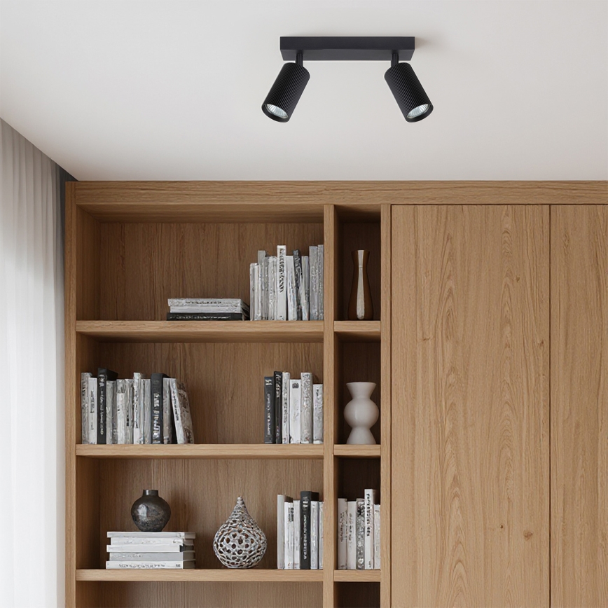 Brilagi - LED RGBW prigušivo spot svjetlo SELE MODERN 2xGU10/4,8W/230V 3000K crna + daljinski upravljač