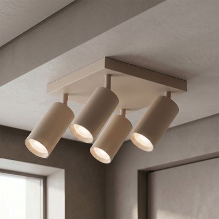 Brilagi - LED RGBW prigušiva spot svjetiljka SELE SQUARE 4xGU10/6,5W/230V 2700-6500K bež