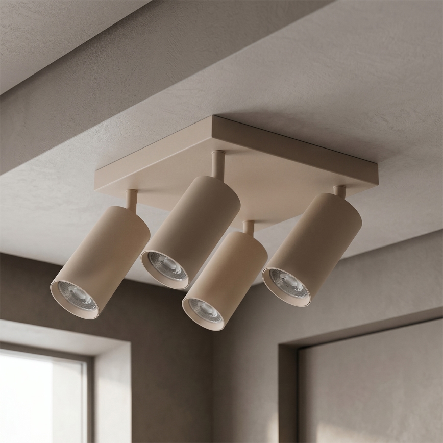 Brilagi - LED RGBW prigušiva spot svjetiljka SELE SQUARE 4xGU10/6,5W/230V 2700-6500K bež