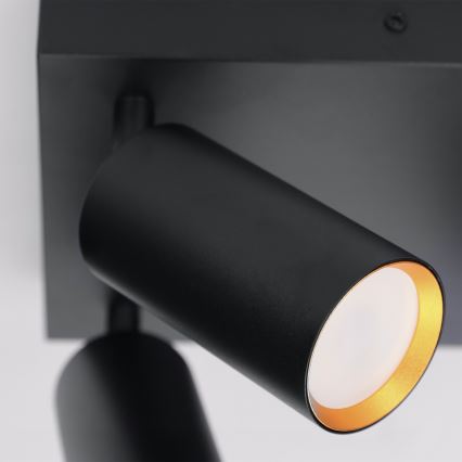 Brilagi - LED RGBW prigušiva reflektorska svjetiljka SELE SQUARE 4xGU10/6,5W/230V 2700-6500K crna/zlatna