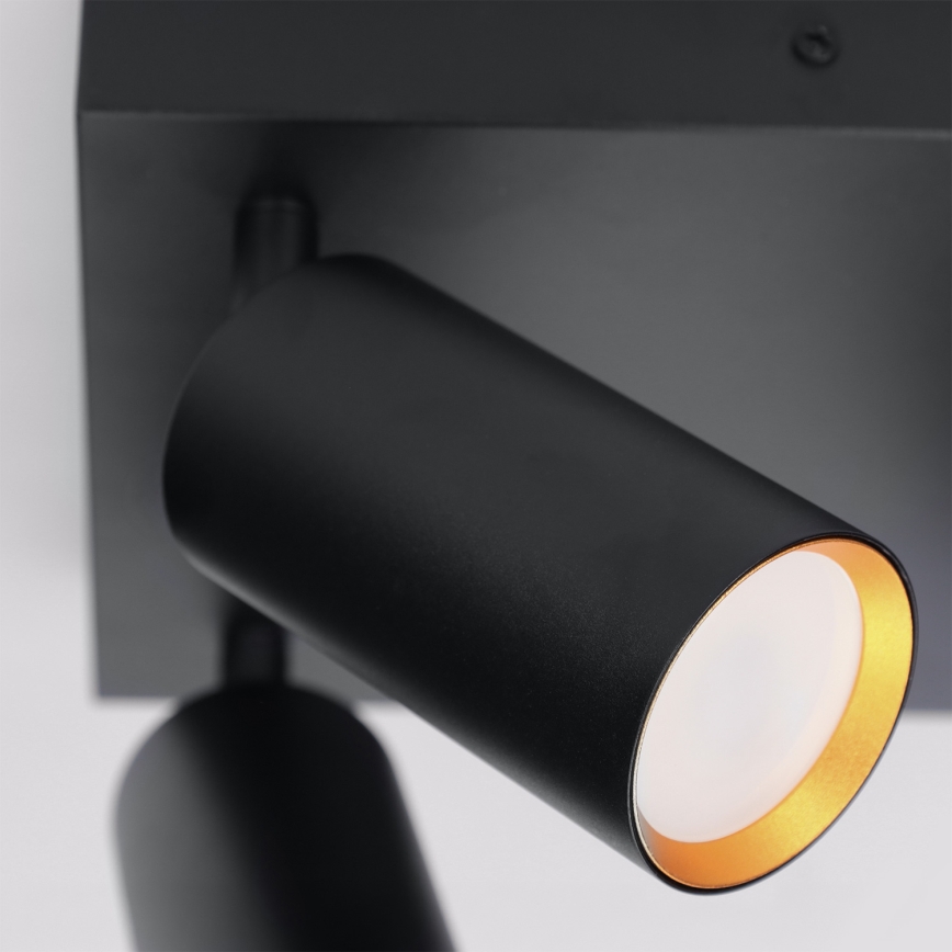 Brilagi - LED RGBW prigušiva reflektorska svjetiljka SELE SQUARE 4xGU10/6,5W/230V 2700-6500K crna/zlatna