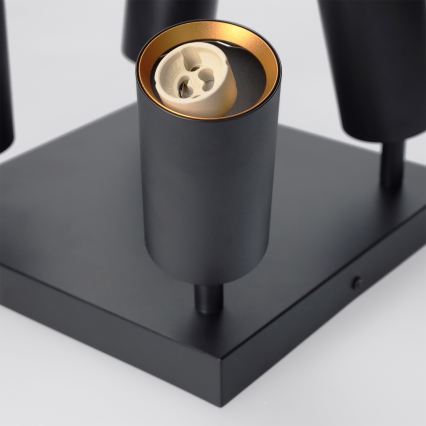 Brilagi - LED RGBW prigušiva reflektorska svjetiljka SELE SQUARE 4xGU10/6,5W/230V 2700-6500K crna/zlatna