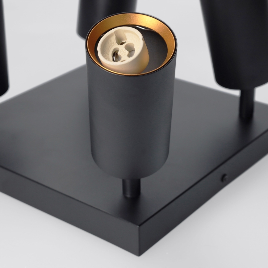Brilagi - LED RGBW prigušiva reflektorska svjetiljka SELE SQUARE 4xGU10/6,5W/230V 2700-6500K crna/zlatna