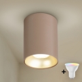 Brilagi - LED RGBW prigušivo spot svjetlo TRINE 1xGU10/4,8W/230V 3000K bež/zlatno + daljinski upravljač