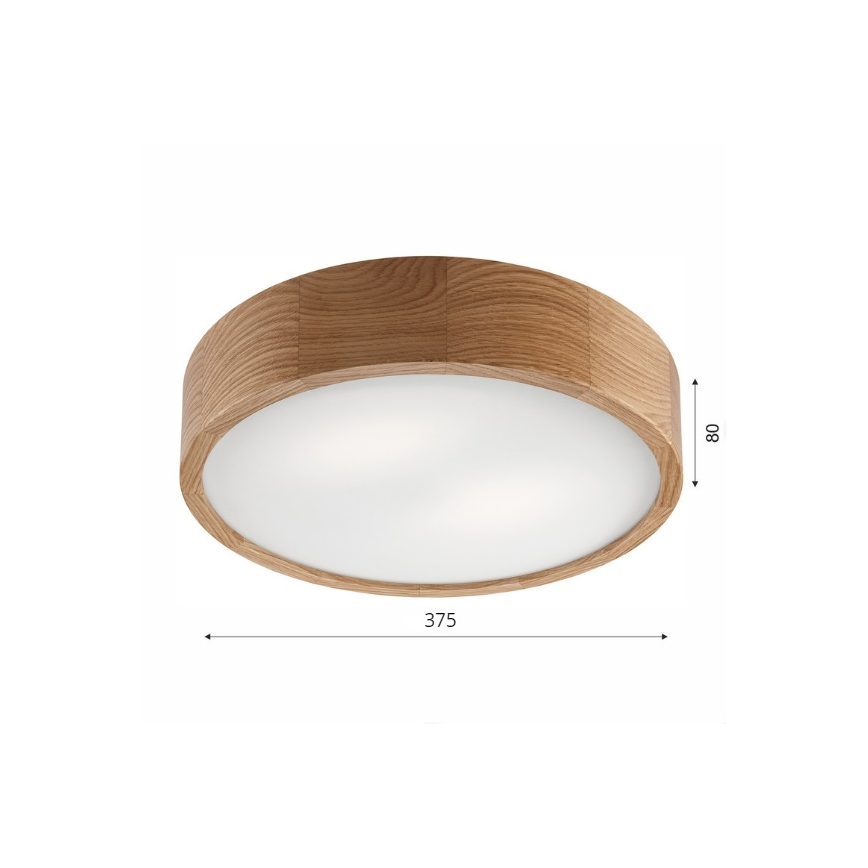 BRILAGI - LED RGBW stropno svjetlo CARVALHO s mogućnošću prigušivanja 2xE27/12W/230V 2700-6500K hrast, prom. 37,5 cm