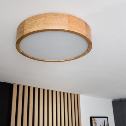 Brilagi - LED RGBW stropno svjetlo CARVALHO s mogućnošću prigušivanja 2xE27/9W/230V 2700-6500K Wi-Fi hrast, prom. 37,5 cm