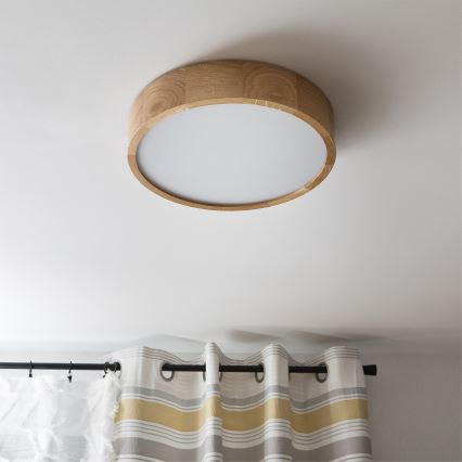 Brilagi - LED RGBW stropno svjetlo CARVALHO s mogućnošću prigušivanja 2xE27/9W/230V 2700-6500K Wi-Fi hrast, prom. 37,5 cm