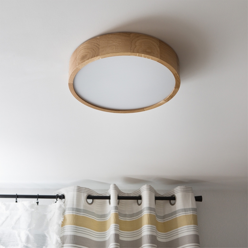 Brilagi - LED RGBW stropno svjetlo CARVALHO s mogućnošću prigušivanja 2xE27/9W/230V 2700-6500K Wi-Fi hrast, prom. 37,5 cm