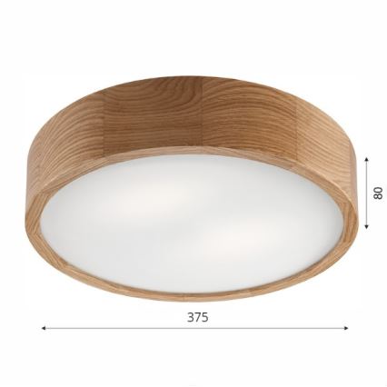Brilagi - LED RGBW stropno svjetlo CARVALHO s mogućnošću prigušivanja 2xE27/9W/230V 2700-6500K Wi-Fi hrast, prom. 37,5 cm
