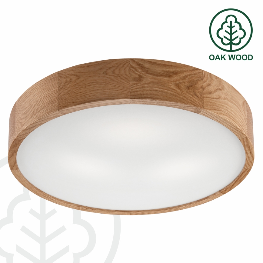 Brilagi - LED RGBW prigušiva stropna svjetiljka CARVALHO 3xE27/9W/230V 2700-6500K Wi-Fi hrast prom. 47,5 cm