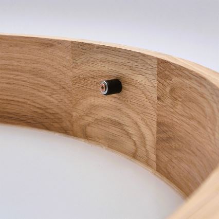 Brilagi - LED RGBW prigušivo stropno svjetlo CARVALHO SLIM 1xE27/15W/230V 2700-6500K Wi-Fi hrast Ø 27 cm