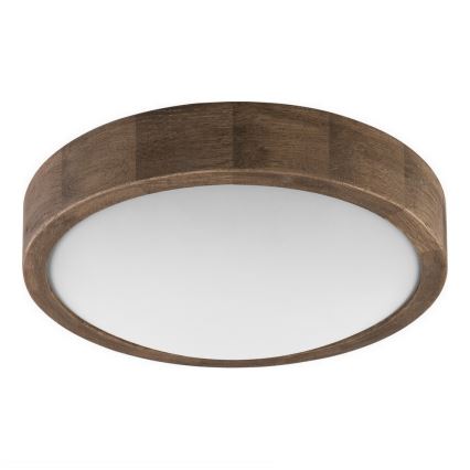 Brilagi - LED RGBW prigušiva stropna svjetiljka CARVALHO SLIM 1xE27/9W/230V 2700-6500K Wi-Fi hrast, promjer 27 cm