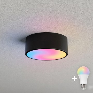 BRILAGI - LED RGBW prigušivo stropno svjetlo CLARE 1xE27/12W/230V 2700-6500K promjer 20 cm crne boje