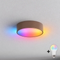 BRILAGI - LED RGBW Prigušivo stropno svjetlo CLARE 1xE27/12W/230V Ø 20 cm smeđa