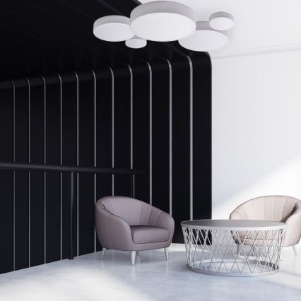 Brilagi - LED RGBW prigušivo stropno svjetlo CLARE 1xE27/9W/230V 2700-6500K promjer 20 cm Wi-Fi bijela