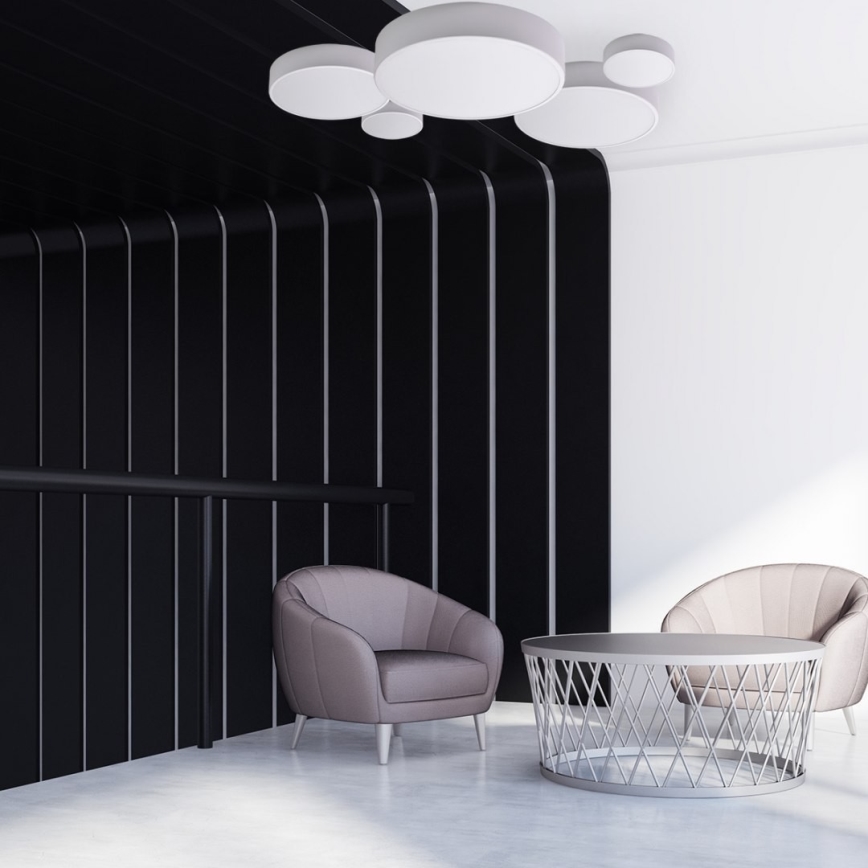 Brilagi - LED RGBW prigušivo stropno svjetlo CLARE 1xE27/9W/230V 2700-6500K promjer 20 cm Wi-Fi bijela