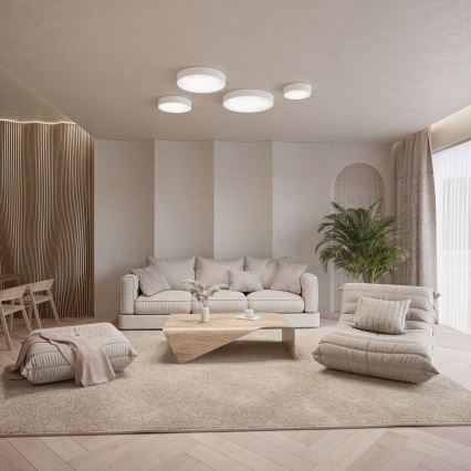 Brilagi - LED RGBW prigušivo stropno svjetlo CLARE 1xE27/9W/230V 2700-6500K promjer 20 cm Wi-Fi bijela