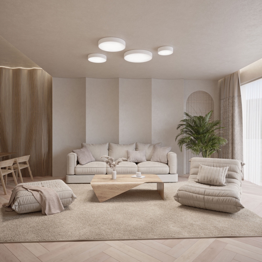 Brilagi - LED RGBW prigušivo stropno svjetlo CLARE 1xE27/9W/230V 2700-6500K promjer 20 cm Wi-Fi bijela