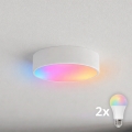 BRILAGI - LED RGBW prigušivo stropno svjetlo CLARE, 2x E27/12W, 230 V, 2700-6500 K, promjer 30 cm, Wi‑Fi, bijelo