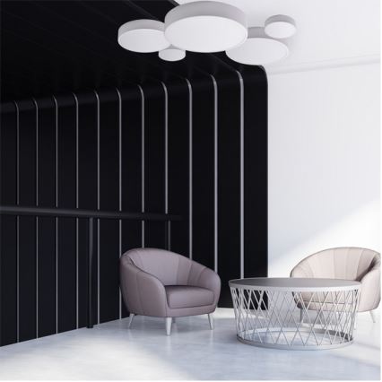 Brilagi - LED RGBW prigušivo stropno svjetlo CLARE, 2x E27/9W, 230 V, 2700-6500 K, promjer 30 cm, Wi‑Fi, bijelo