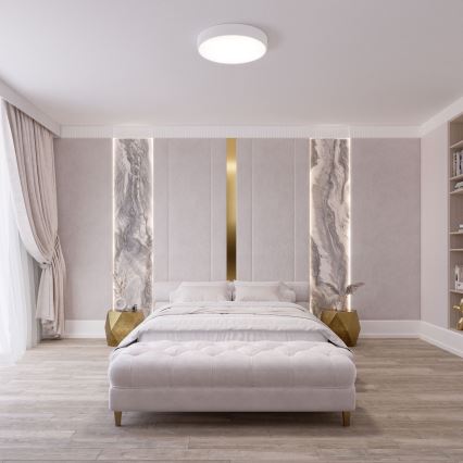 Brilagi - LED RGBW prigušivo stropno svjetlo CLARE, 2x E27/9W, 230 V, 2700-6500 K, promjer 30 cm, Wi‑Fi, bijelo