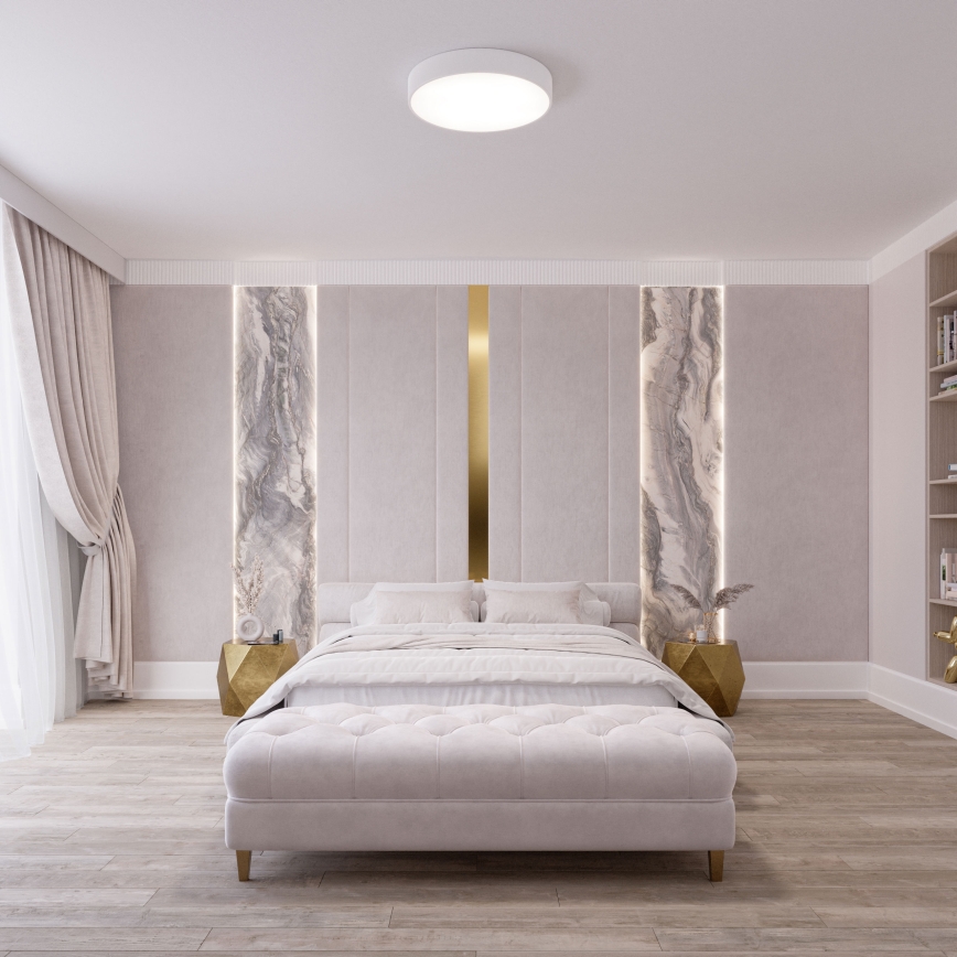 Brilagi - LED RGBW prigušivo stropno svjetlo CLARE, 2x E27/9W, 230 V, 2700-6500 K, promjer 30 cm, Wi‑Fi, bijelo