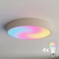 BRILAGI - LED RGBW Prigušivo stropno svjetlo CLARE 4xE27/12W/230V 2700-6500K pr. 50 cm bež