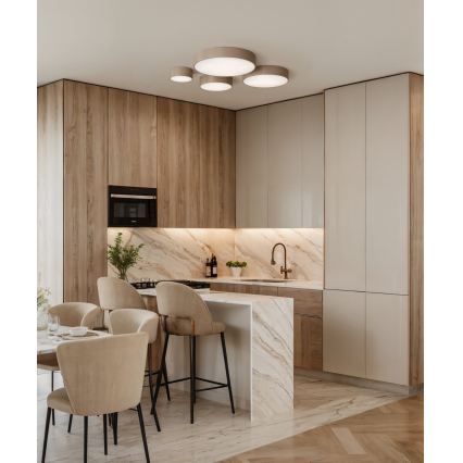 Brilagi - LED RGBW Prigušivo stropno svjetlo CLARE 4xE27/9W/230V 2700-6500K pr. 50 cm Wi-Fi bež