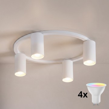 Brilagi - LED RGBW prigušivo stropno svjetlo SELE 4xGU10/6,5W/230V 2700-6500K bijela