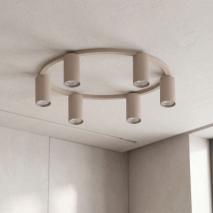 Brilagi - LED RGBW stropno svjetlo SELE s mogućnošću prigušivanja 6xGU10/6,5W/230V 2700-6500K bež + daljinski upravljač