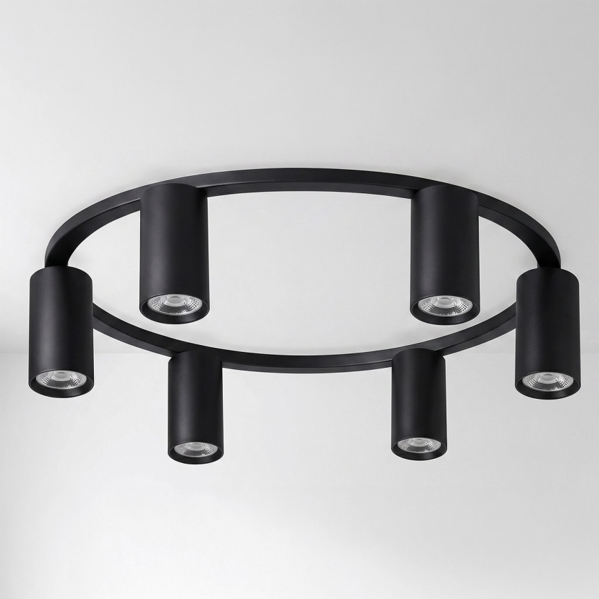 Brilagi - LED RGBW prigušivo stropno svjetlo SELE 6xGU10/6,5W/230V 2700-6500K crno + daljinski upravljač