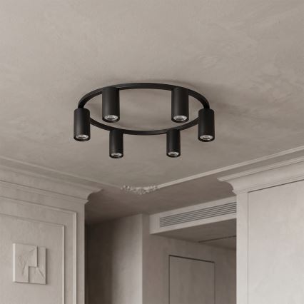 Brilagi - LED RGBW prigušivo stropno svjetlo SELE 6xGU10/6,5W/230V 2700-6500K crno + daljinski upravljač
