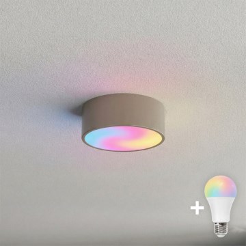 BRILAGI - LED RGBW prigušivo stropno svjetlo za kupaonicu CLARE 1xE27/12W/230V 2700-6500K promjer 20 cm IP54 bež