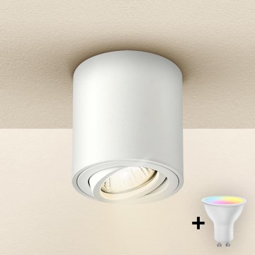 Brilagi - LED RGBW prigušivo ugradno spot svjetlo MIA 1xGU10/4,8W/230V 3000K 84x80 mm bijela + daljinski upravljač