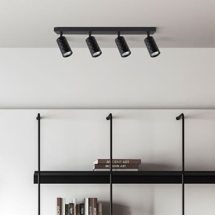 Brilagi - LED RGBW prigušivo spot svjetlo SELE DIAMANT 4xGU10/4,8W/230V 3000K crna + daljinski upravljač
