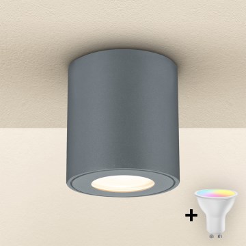 Brilagi - LED RGBW prigušivo vanjsko svjetlo MIA 1xGU10/4,8W/230V 3000K 84x80 mm antracit IP54 + daljinski upravljač