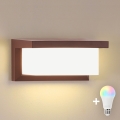 Brilagi - LED RGBW prigušivo vanjsko zidno svjetlo BRICKY 1xE27/9W/230V 2700-6500K IP54 smeđe