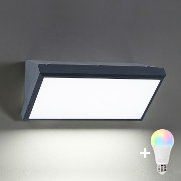 Brilagi - LED RGBW prigušivo vanjsko zidno svjetlo TRIANGLE 1xE27/15W/230V 2700-6500K IP65 antracit