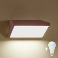 Brilagi - LED RGBW prigušivo vanjsko zidno svjetlo TRIANGLE 1xE27/9W/230V 2700-6500K IP65 smeđe