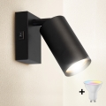 Brilagi - LED RGBW prigušivo zidno spot svjetlo SELE 1xGU10/4,8W/230V 3000K crno + daljinski upravljač