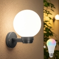 BRILAGI - LED RGBW s mogućnošću prigušivanja vanjska zidna svjetiljka HARBOR 1xE27/12W/230V 2700-6500K IP33 antracit/bijela