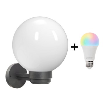 Brilagi - LED RGBW s mogućnošću prigušivanja vanjska zidna svjetiljka HARBOR 1xE27/9W/230V 2700-6500K IP33 antracit/bijela